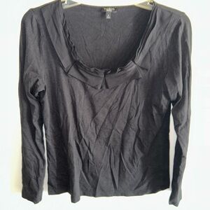 Talbots Women's Classic Black Long Sleeve Top